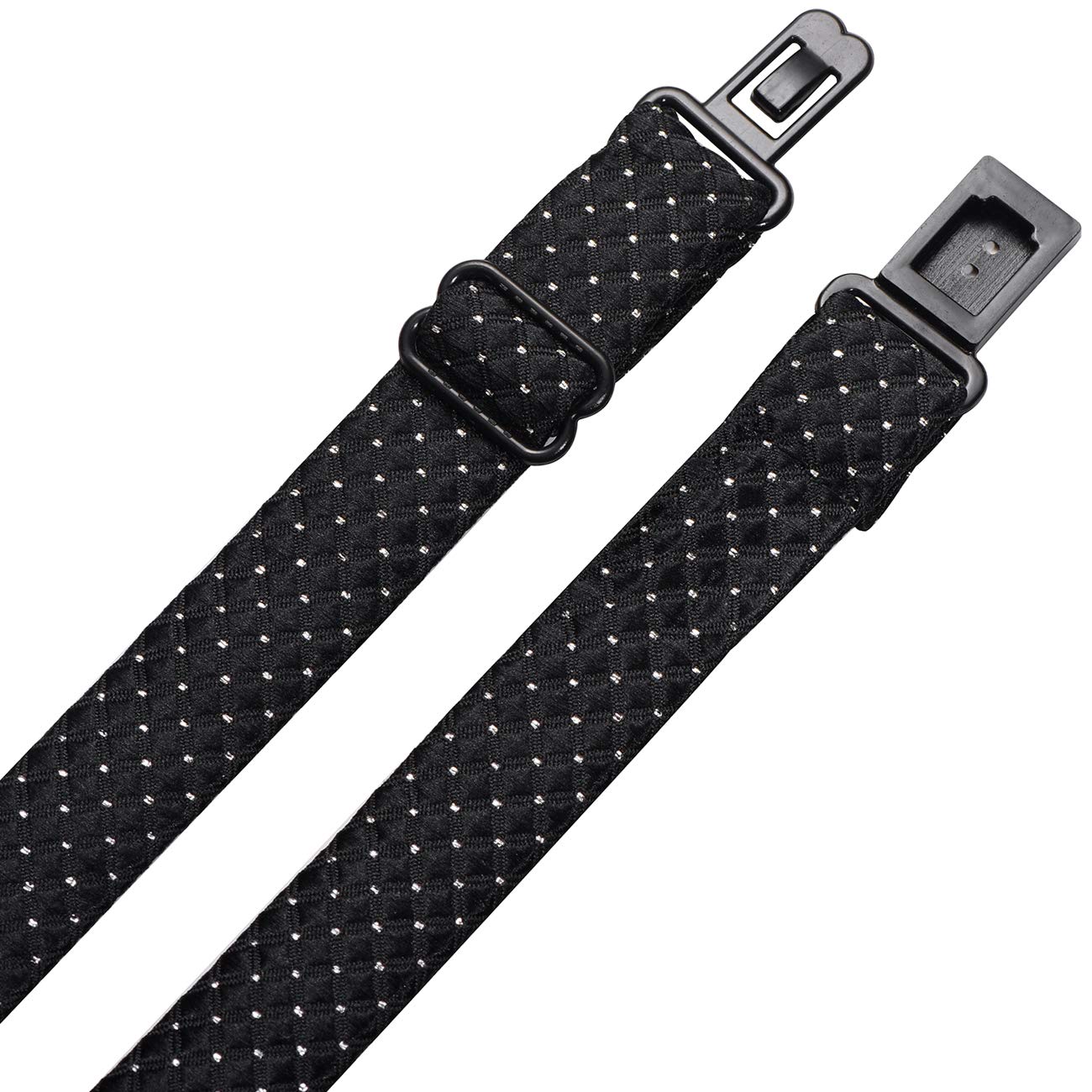 DonDon Elegancka mucha dziecięca chłopięca zawiązana z regulowaną długością paska 9 x 4,5 cm z połyskiem w srebrne kropki