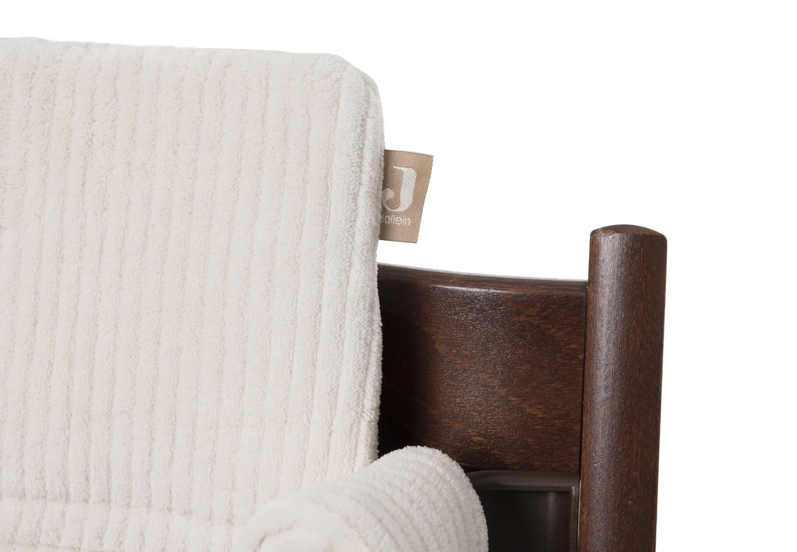 Jollein Réducteur de Chaise Haute - Cloudy Rib - Oatmeal - Lavable - Coussin de Chaise Haute - 27x45x2 cm