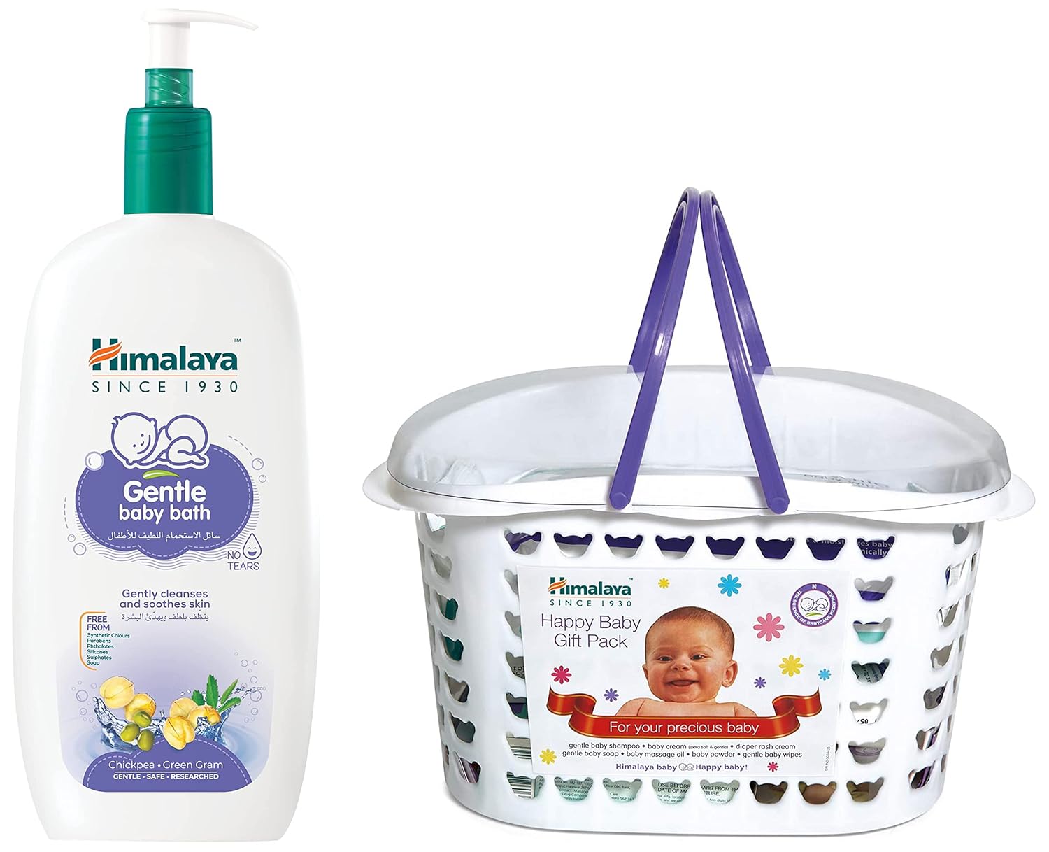 Himalaya Baby Gift Pack Basket,Pack of 1 Set,White & Himalaya Gentle