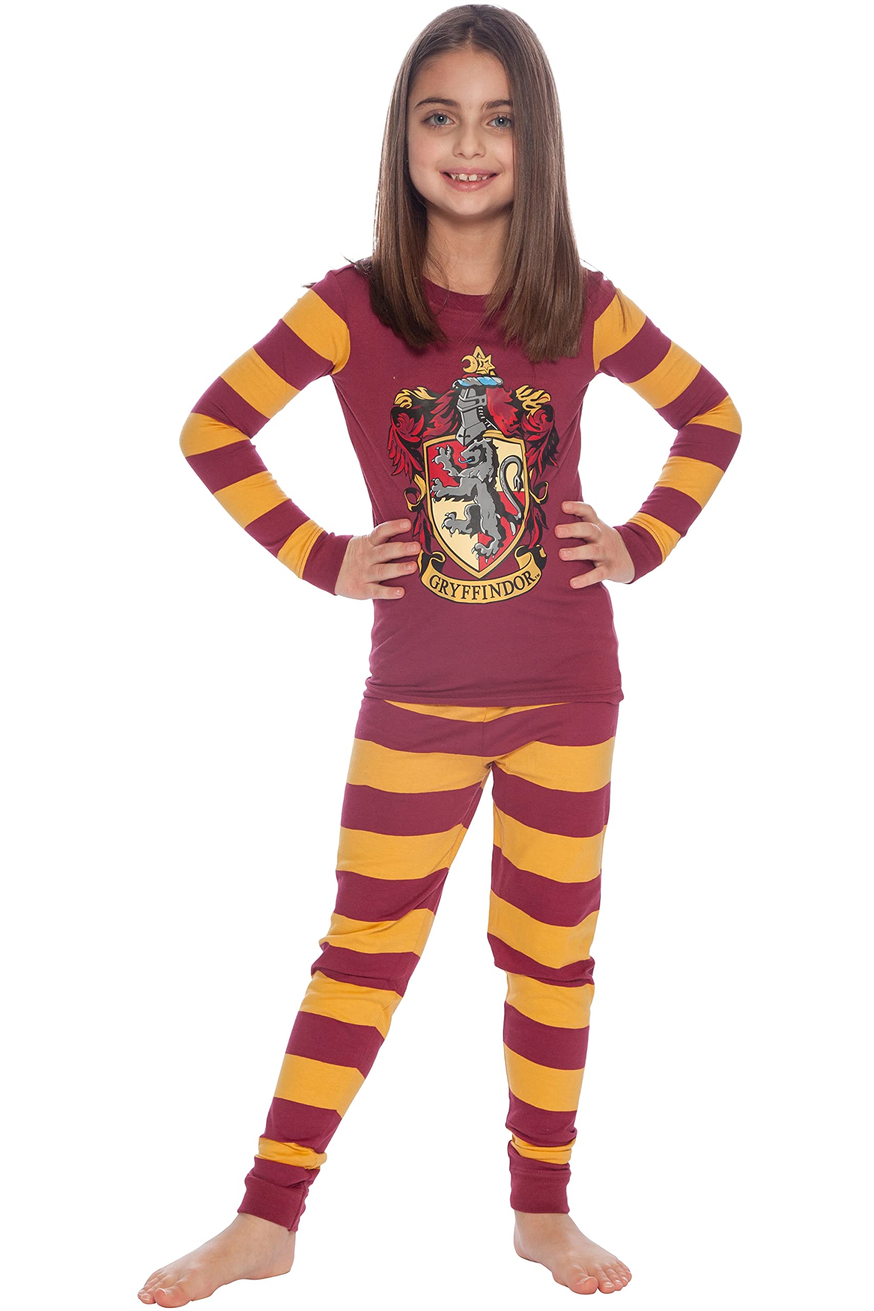 INTIMO Conjunto de pijama de traje de cresta de la casa de Gryffindor para niños grandes de Harry Potter (8)