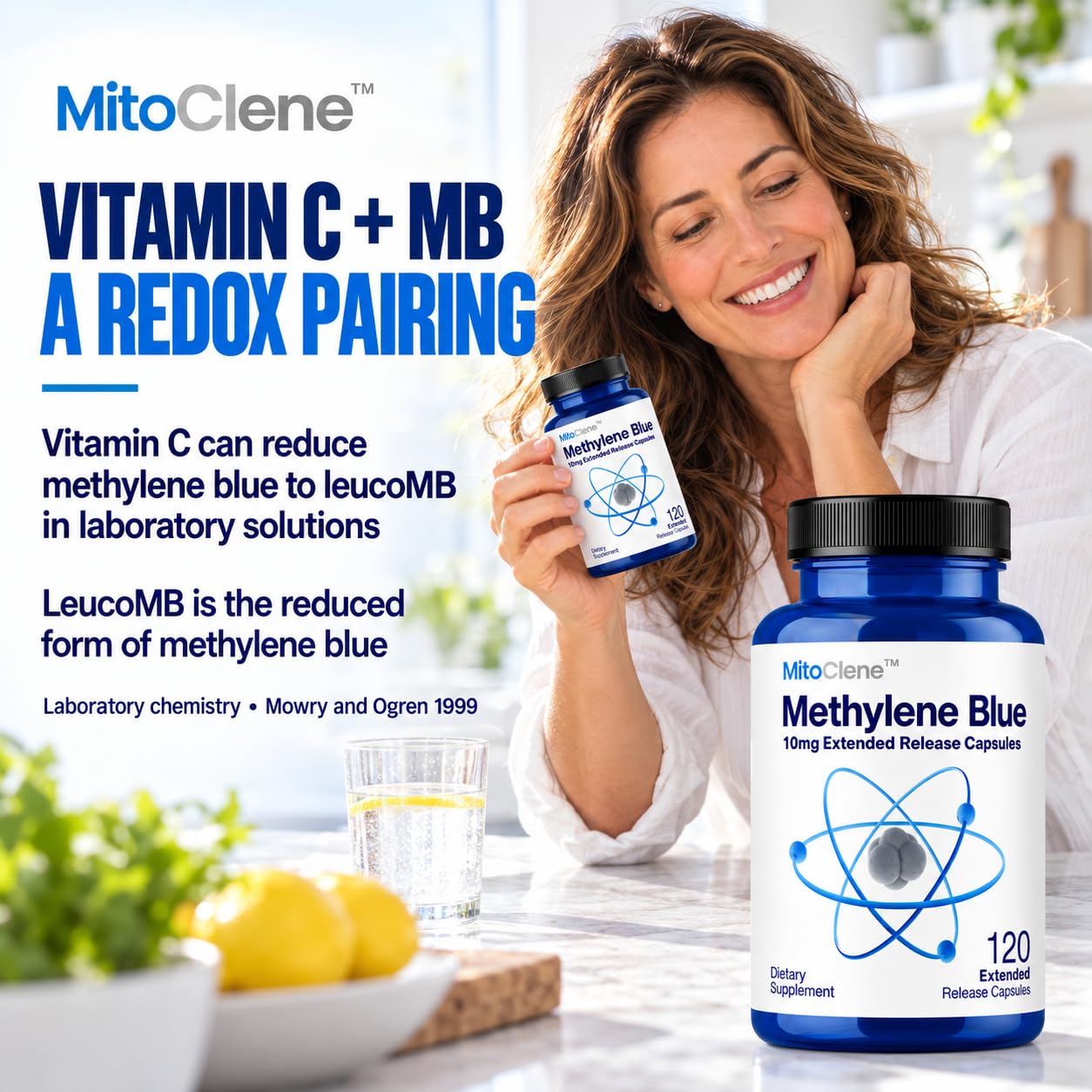 MitoClene 120 Extended-Release Methylene Blue Capsules 10mg Pharmaceutical USP Grade, 4 Month Supply, Advanced Delivery for Mitochondrial Energy Support, with Vitamin C & Zinc Picolinate — Amazon image 5
