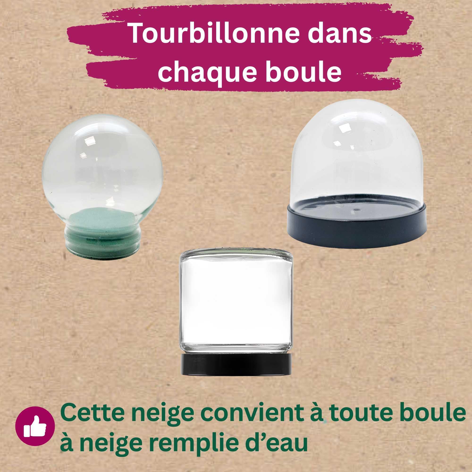 100 g de neige fine pour boules à neige DIY | Mega Pack de neige pour environ 100 boules à neige | neige fine | 40118