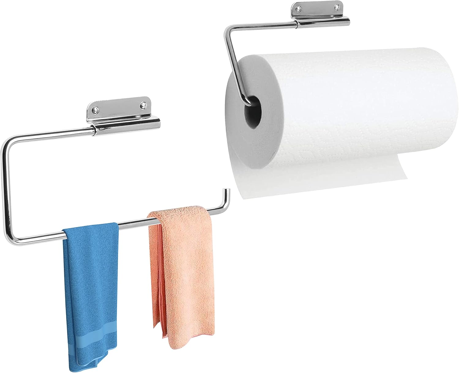 ARSUK Soporte para Toallas de Papel, dispensador de Rollos de Papel de Cocina para Montaje en Pared, Cabe en un Armario o Debajo de un Armario ...