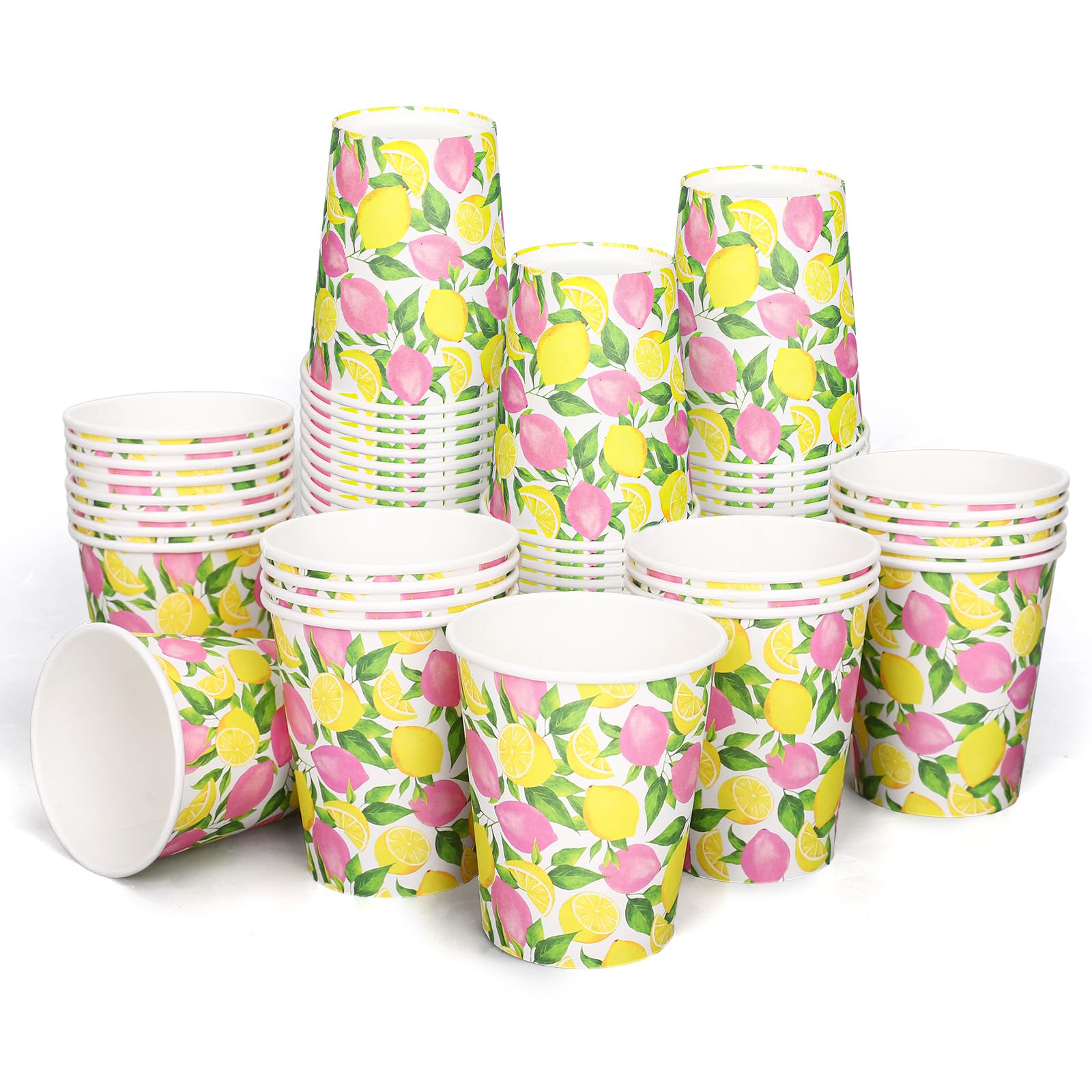 Gobelets en carton jetables Whaline de 255 ml pour boissons chaudes et froides (50 pièces)