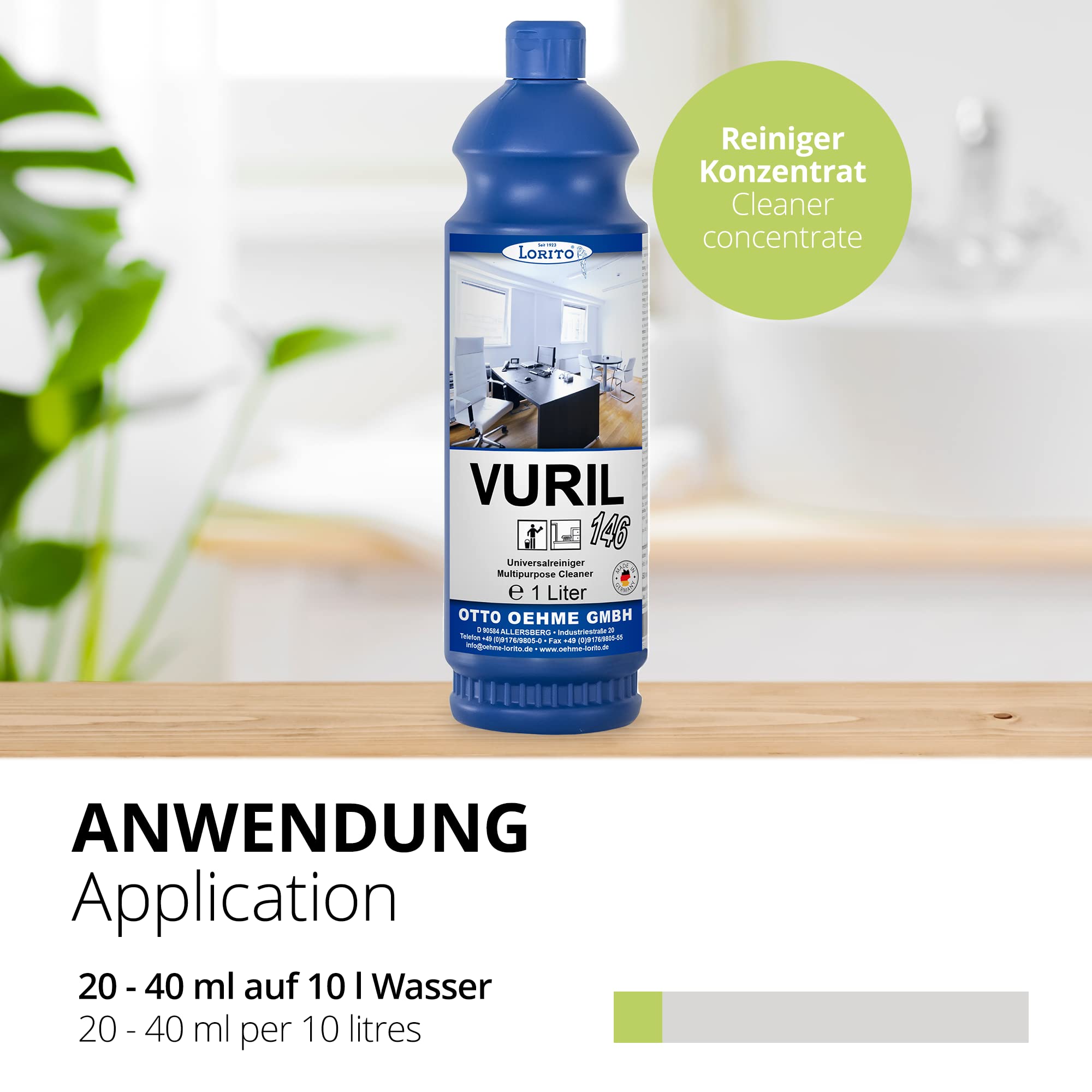 Lorito Vuril Universalreiniger, Allzweckreiniger für Fliesen, 12x 1L