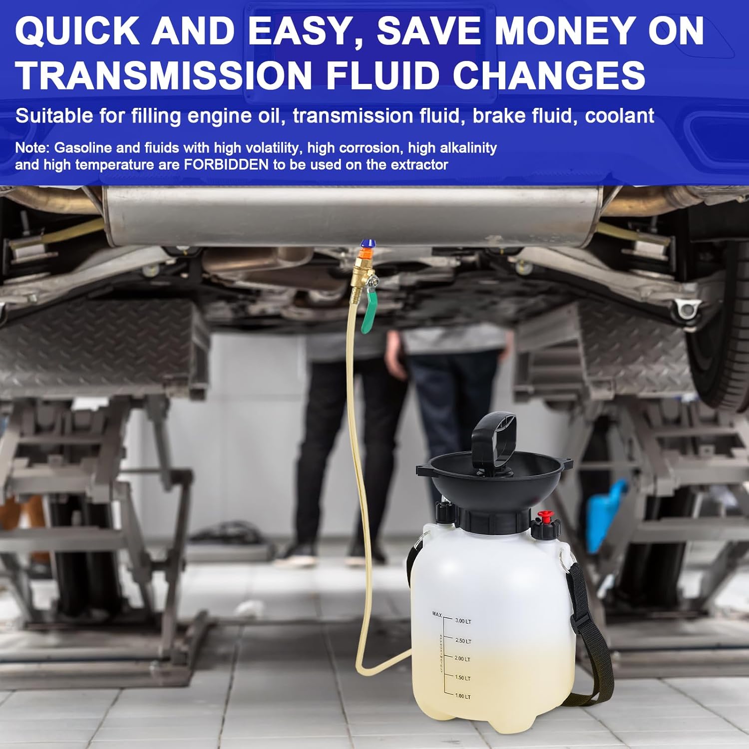 Transmission Fluid Transfer Pump,3L Transmission Fluid Hand Pump Automotive, Transmission Fluid Oil Pump,Manual Automotive Filling System