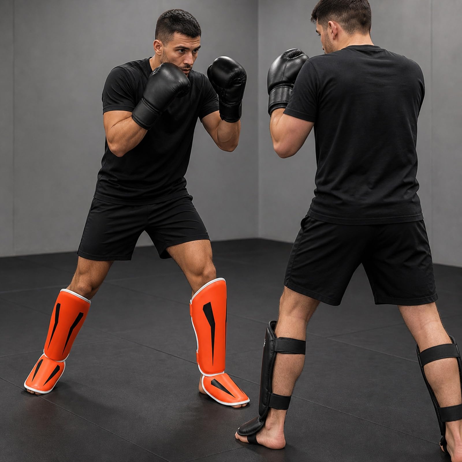 Piedi Protezione Shin Guard,Parastinchi Piedi Protezione Shin Guard,Boxing Parastinchi Uomo e Donna,Regolabili,vestibilità Sicura,Comodo,per Boxe,Taekwondo,Sport da Combattimento