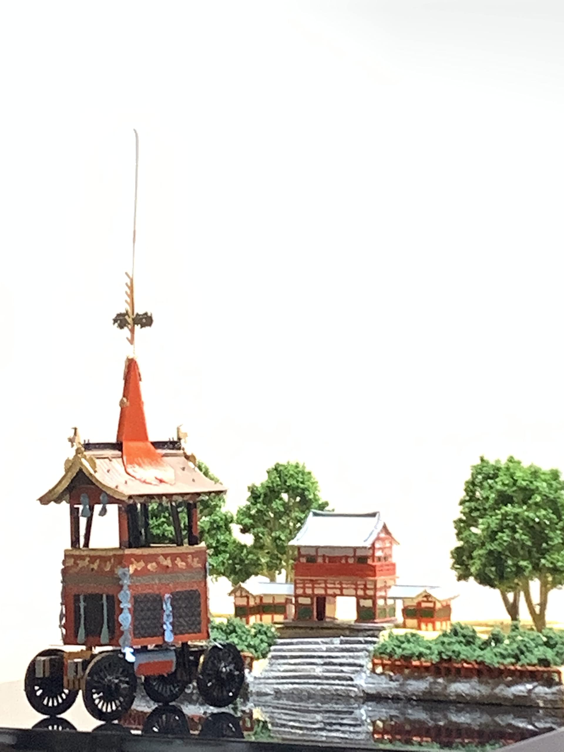 ハンドメイド ミニチュア模型 金色装飾付き祇園祭 船鉾 （長刀鉾 