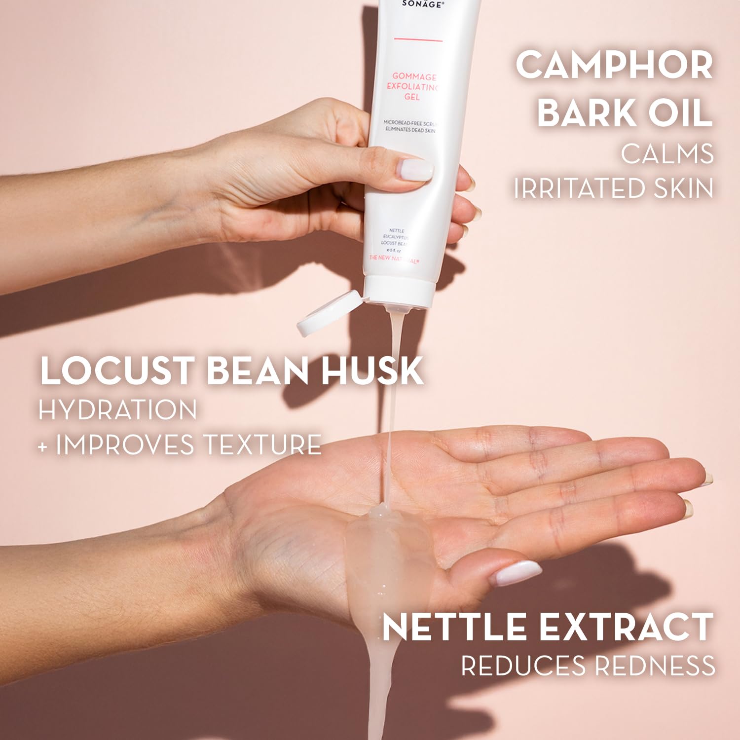 Sonage Gommage Exfoliating Gel | Gentle Face Scrub For All Skin Types | Non-Abrasive Dead Skin Cell Exfoliation