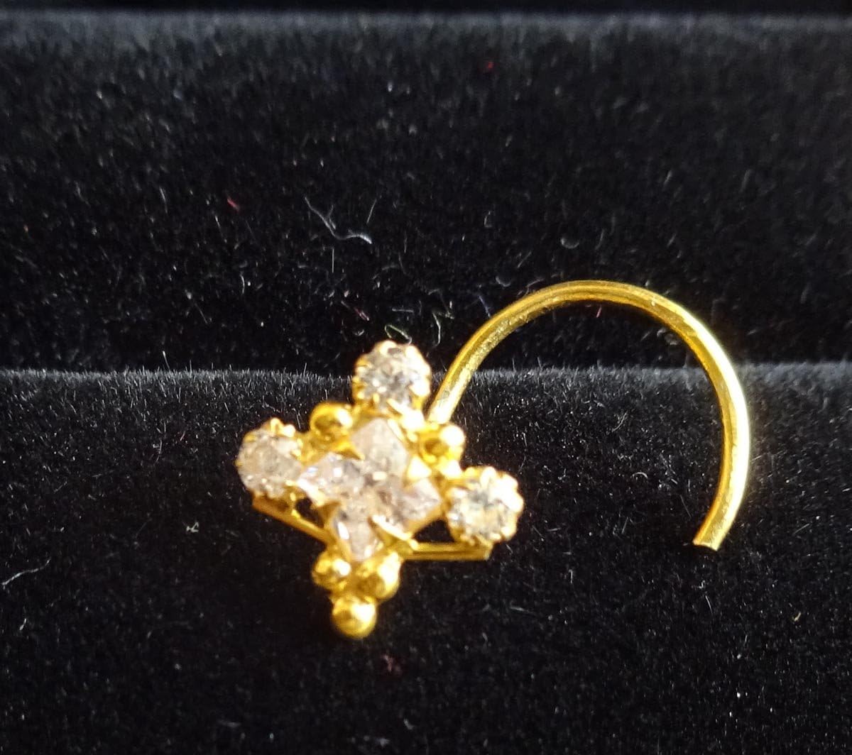 Unique Nose Stud Gold Nose Jewelry Medusa Piercing Crock Screw Nose Piercing CZ Nose Hoop Indian Nose Stud