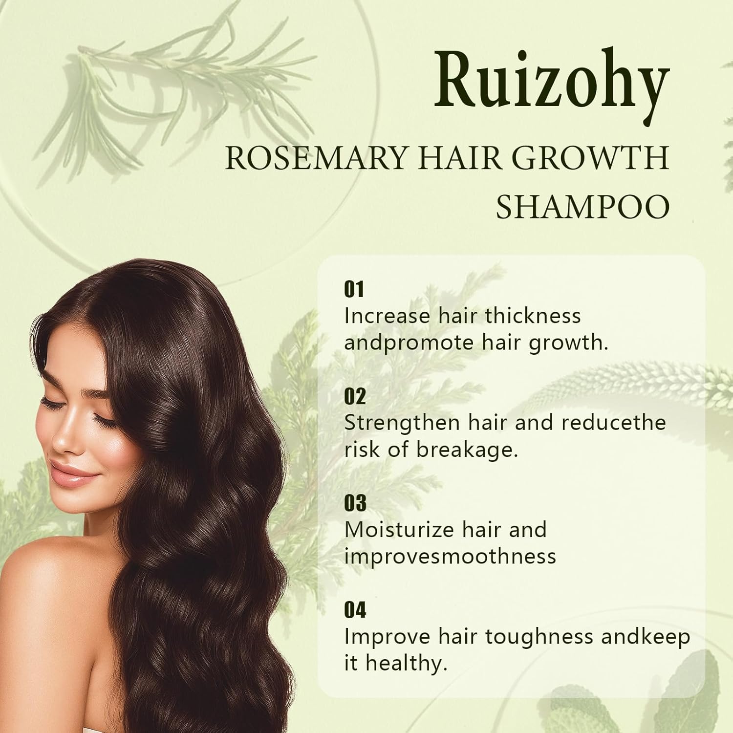 Rosemary Hair Thickening Shampoo for Women & Men – Natural Volumizing & Strengthening, Hydrolyzed Keratin & Biotin, Nourishing Cleanser for Thinning, Dry or Damaged Hair (3)