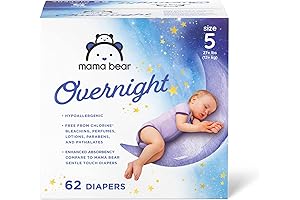 Amazon Brand - Mama Bear Overnight Diapers, Size 5