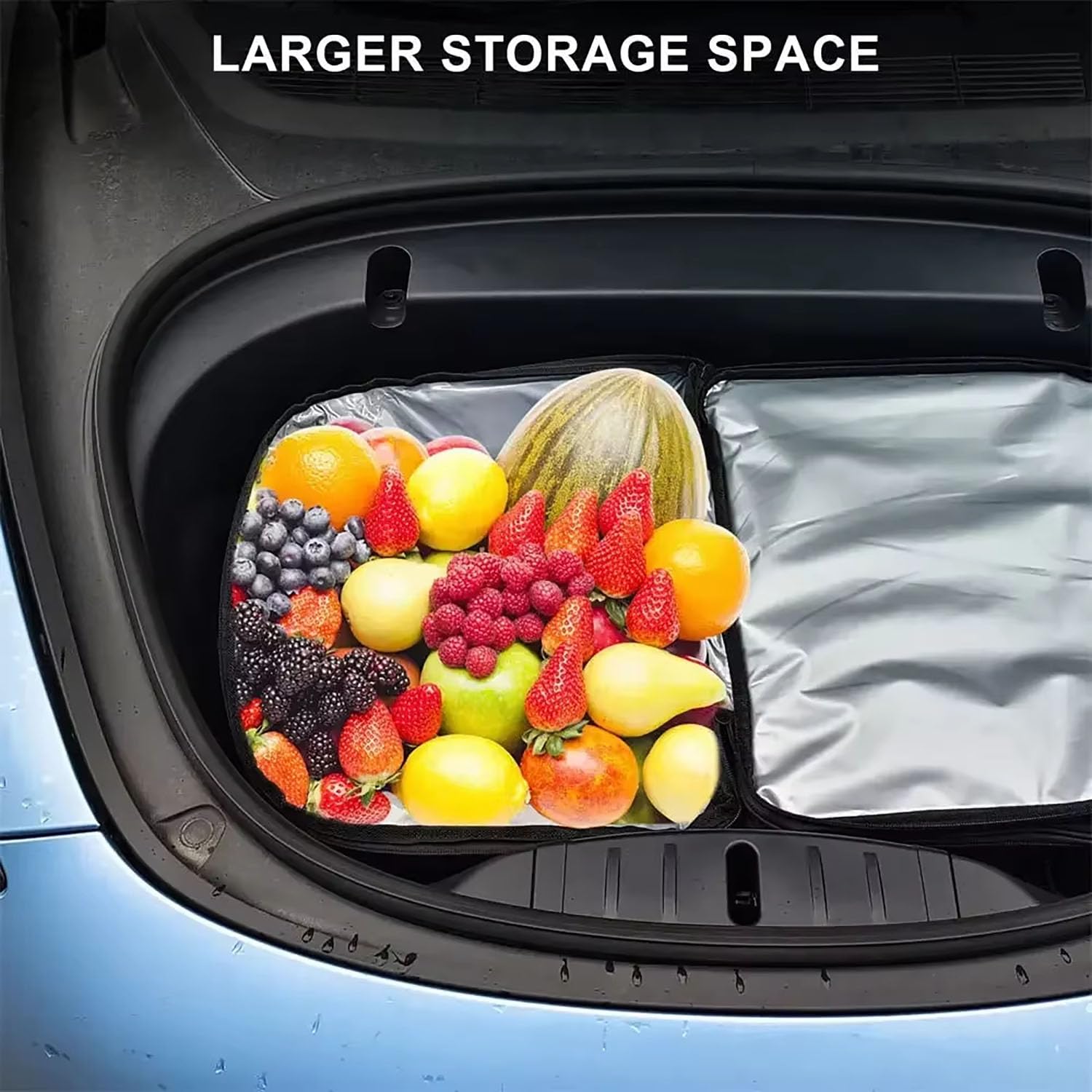 per Tesla Model Y Juniper 2025 2026 Frunk Cooler Organizer Borsa Isolante per Bagagliaio Anteriore Esterno
