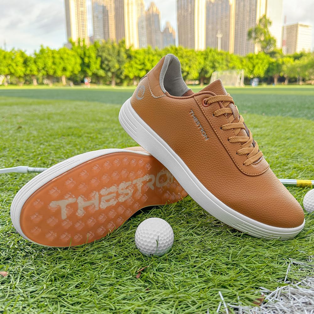 THESTRON Men's Golf Shoes Comfortable Non Slip Men Casual Sport Shoes for Golfing Lightweight Golf Sneakers