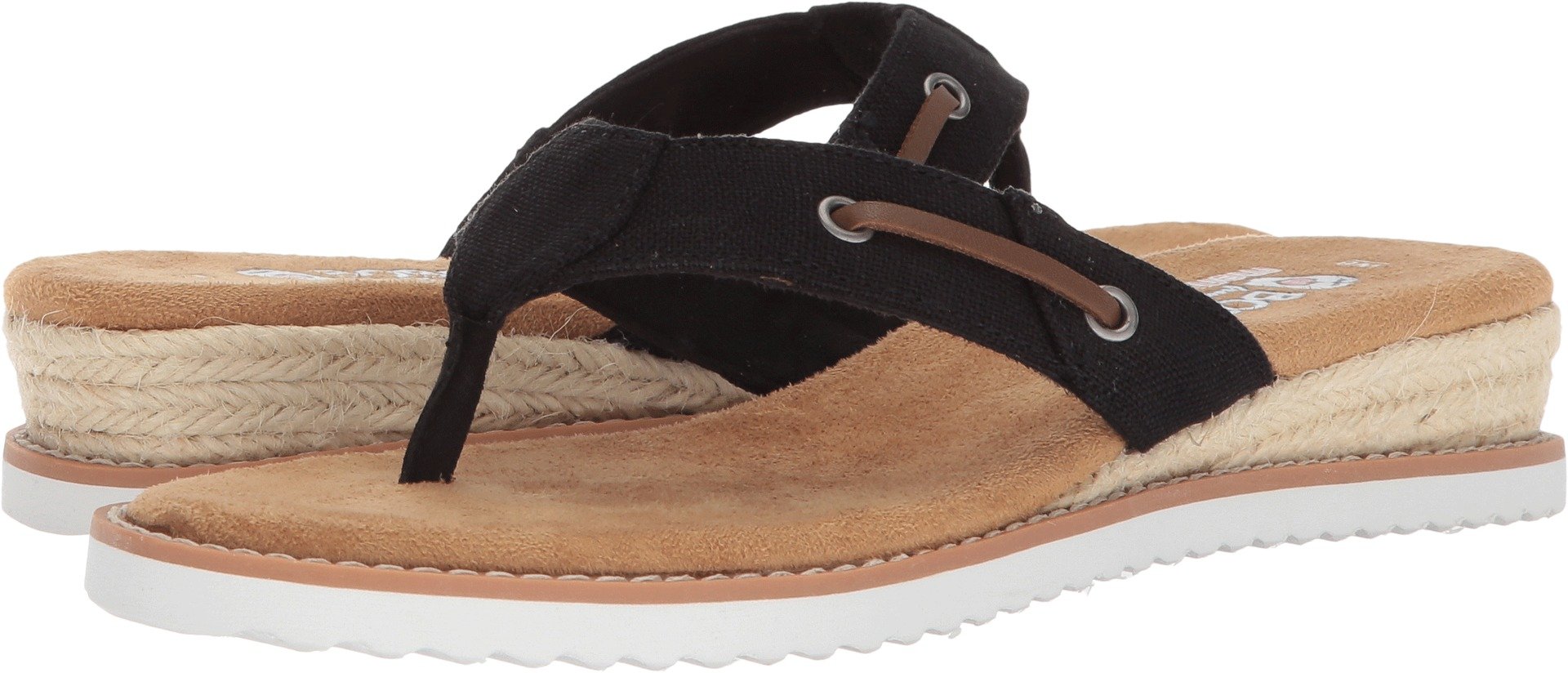 Skechers BOBS from Women's Desert Kiss-Off Grid Flip-Flop, Navy, 11 M US