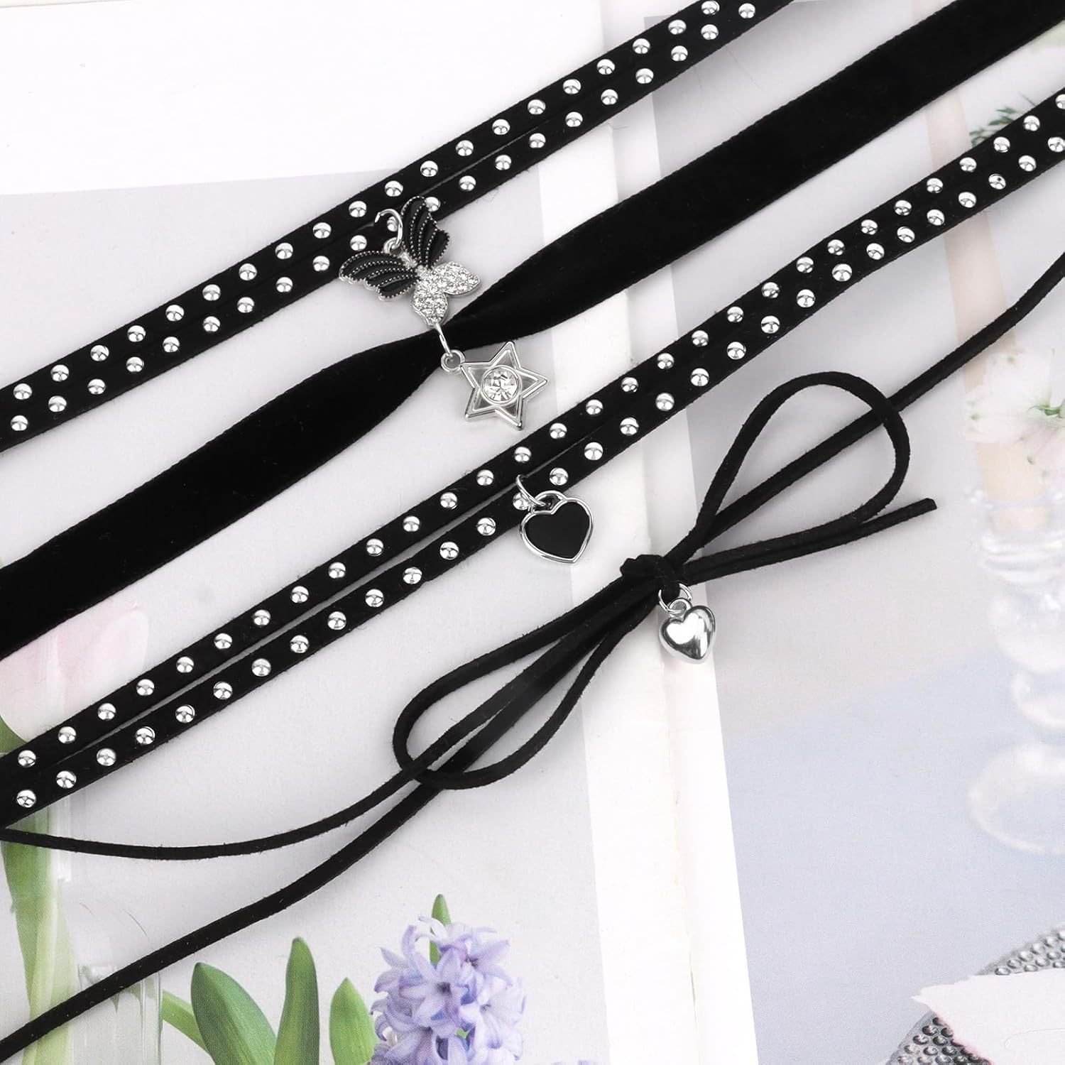 Black Choker Necklace for Women Velvet Choker Gothic Classic Chokers - Image 6