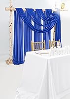 Vista 296 de Tela para envolver arco de boda, 4 paneles de 28 x 20 pies, cortinas de arco de boda rosa para ceremonia, cortinas de tela de gasa para cenador