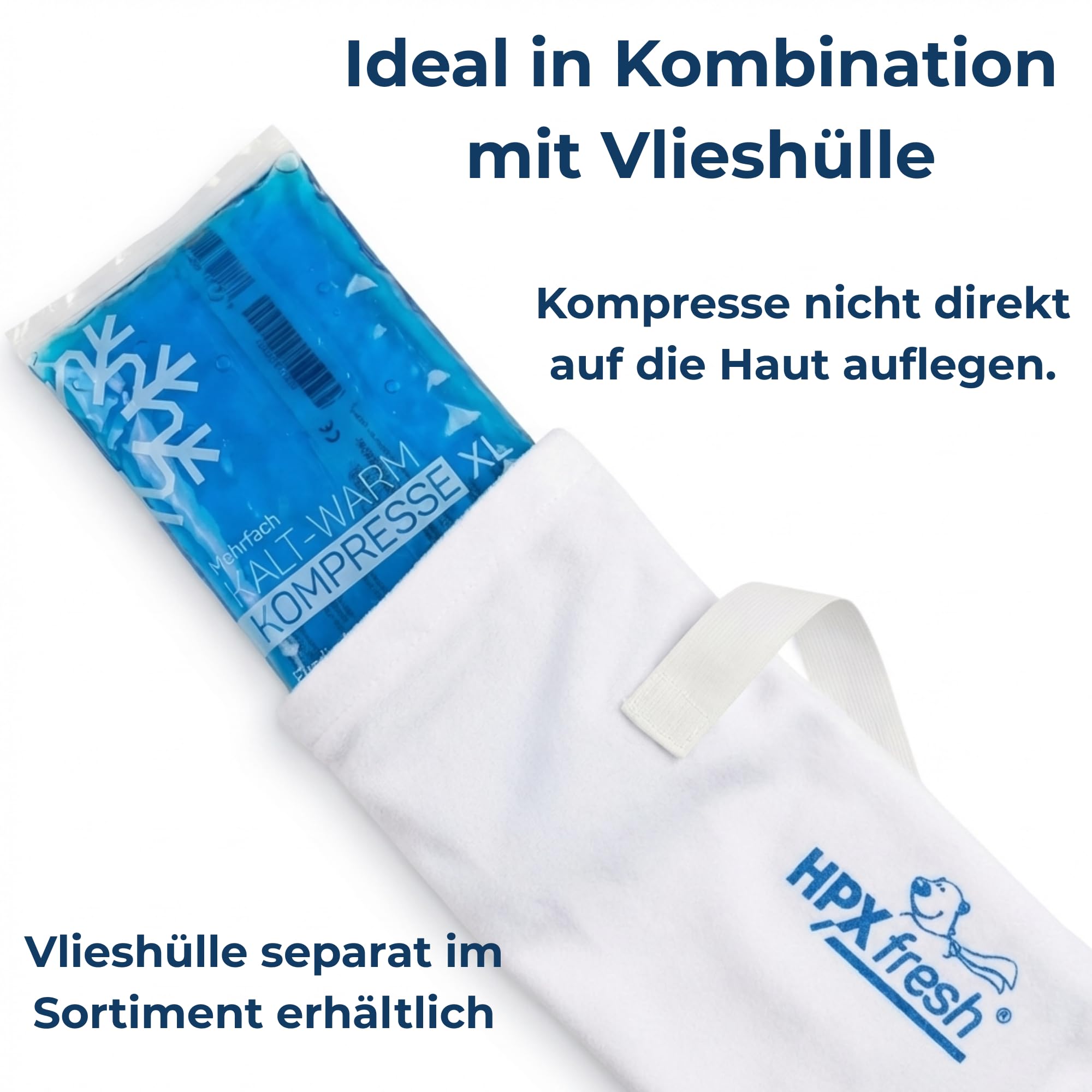 48x HPXfresh® Mehrfach-Kompresse für Kalt und Warm Anwendungen in der Größe 12x29cm | mikrowellengeeignet | Mehrfach Kalt- Warm Kompresse, Gelkompresse (12x29cm, 48)