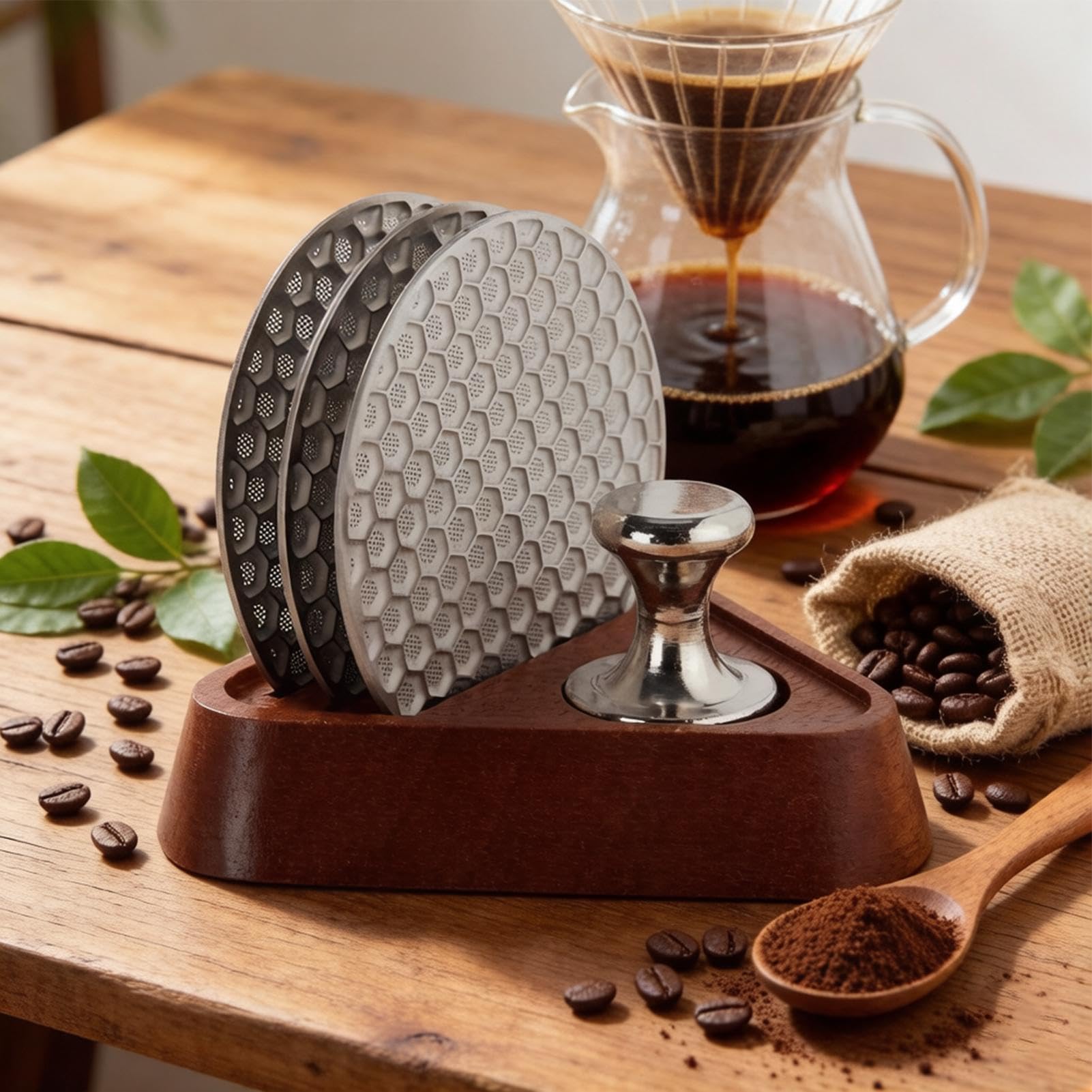 Wiederverwendbare Kaffeefilter, Edelstahl Kaffee-Tropfer mit magnetischem Extraktor, tragbares Kaffeesieb für Camping, Reisen, Zuhause, Küche, Outdoor