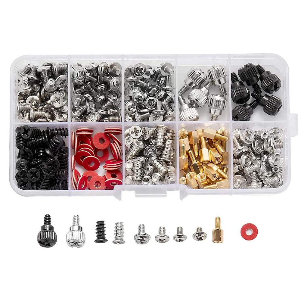 280PCS Computer Screw Standoffs Set Kit .5 Screw for Hard Drive Computer Case Motherboard Fan-image-30
