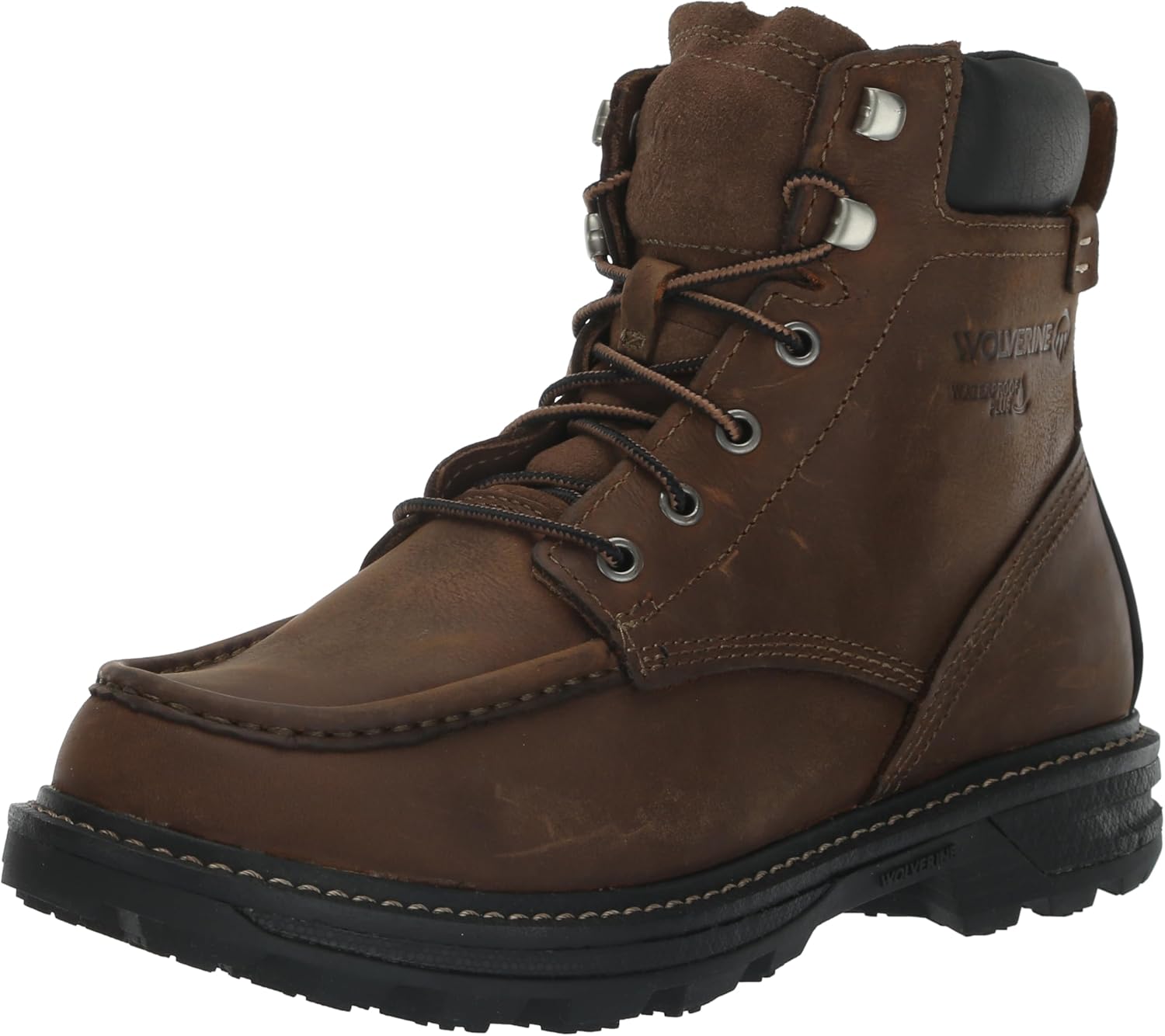 Wolverine Men's Forge UltraSpring Moc Toe Waterproof 6in Fashion Boot, Brown, 9.5