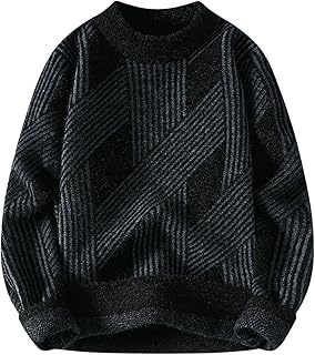 Suéter de punto para hombre, para otoño e invierno, suave, casual, cuello semialto