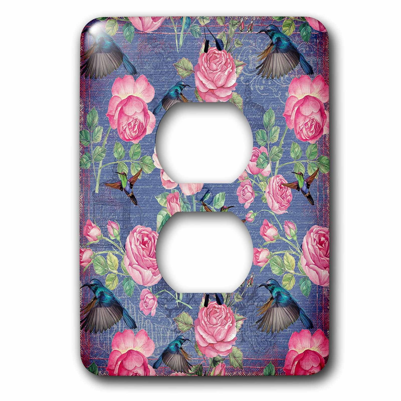 Funda para enchufe doble vintage 3dRose lsp_263134_6 decorativa para hogar