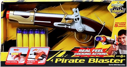 Pistola de juguete Buzzbee pirata Flintlock con dardos de espuma Pistola de juguete Buzzbee pirata Flintlock con dardos de espuma