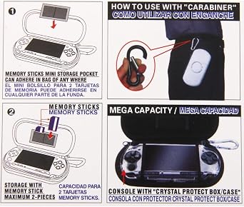 SONONIA SONY PSP 1000 2000 3000 Compatible Slim Carry Case Protective Cover Bag Game Pouch Bag - Black