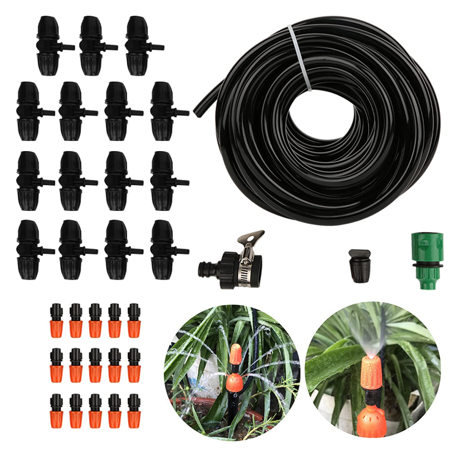 Kit di irrigazione per irrigazione a goccia a spruzzo automatica da 15 m/49,2 piedi 8/11 per tubo flessibile