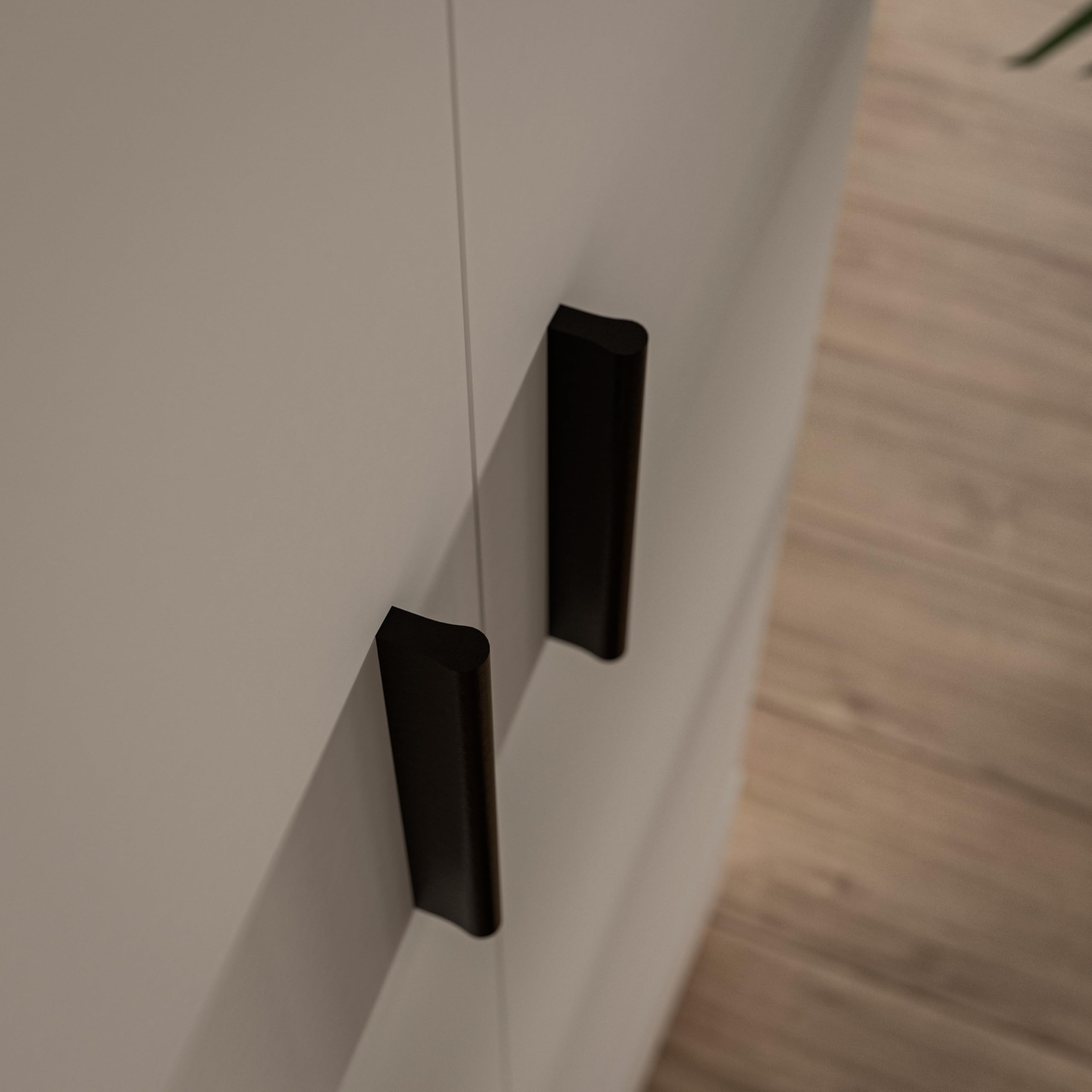 Forte TRAWEN Kleiderschrank 90, moderner Kleiderschrank, Flurschrank, Mehrzweckschrank, 2-türig, Schublade, Holzwerkstoff, Weiß, 88,9 cm breit x 210,5 cm hoch x 54,2 cm tief