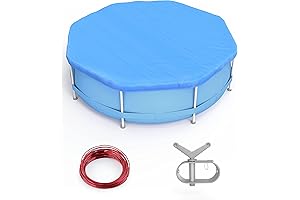 EVAJOY 28ft Round Pool Cover: Winter Protection with UV Shield for Above Ground Pools