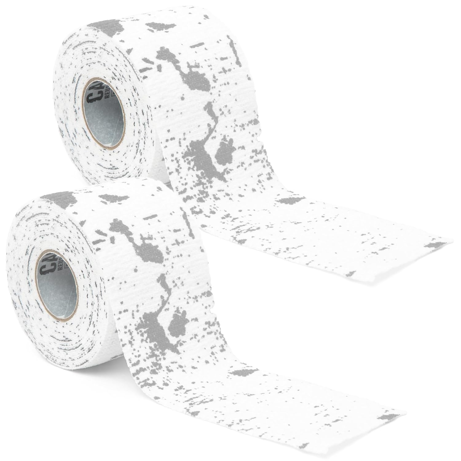 GEAR AID Camo Form Self-Cling and Reusable Fabric Camouflage Wrap, Adds Grip and Shield Hands from Hot or Cold Surfaces to Protect You and Your Equipment, Snow, 2” x 144” Roll, 2 Pack