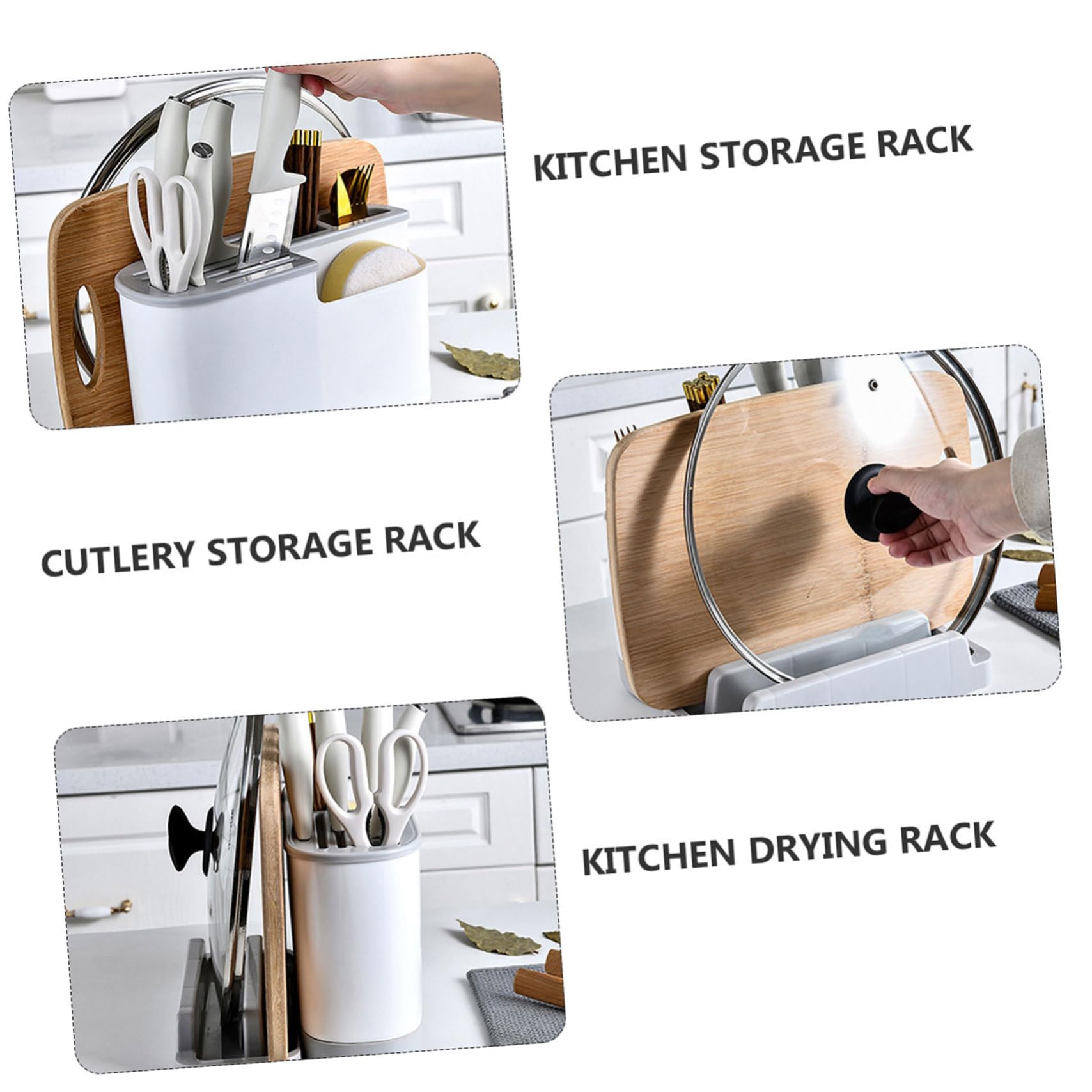 ULTECHNOVO Estante para Guardar Cubiertos de Cocina Multifuncional Pp | Bandeja Extraíble de Ahorro de Agua, Almacenamiento Separado y Limpieza Sencilla