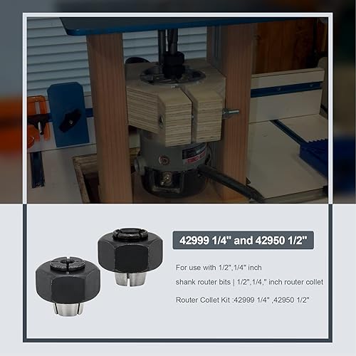 Miniatura 5 de Thaekuns Kit de pinza de enrutador de 2 piezas 42999 14" y 42950 12" Se adapta a los modelos PORTER CABLE