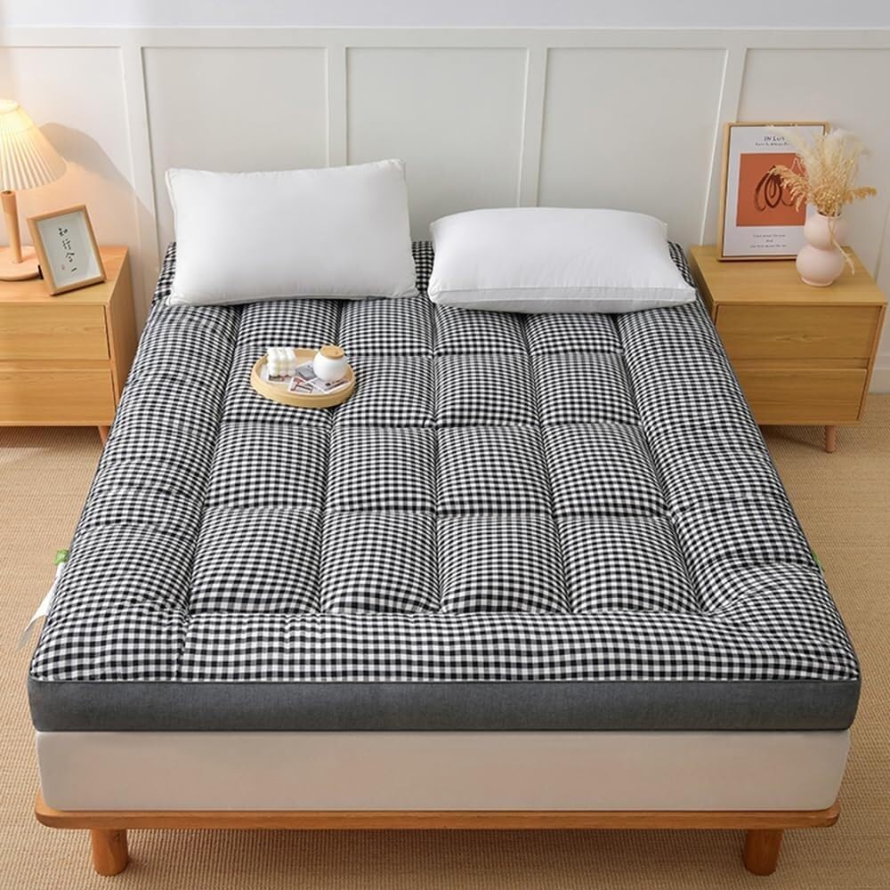 Futon Plegable Tatami Japones Colchón De Futón Engrosar Colchon Cómodo Suave Piso Portátil Cama De Invitados Colchón De Camping Tatami De Piso Respirable Colchn De Futn,Negro,120 * 200cm