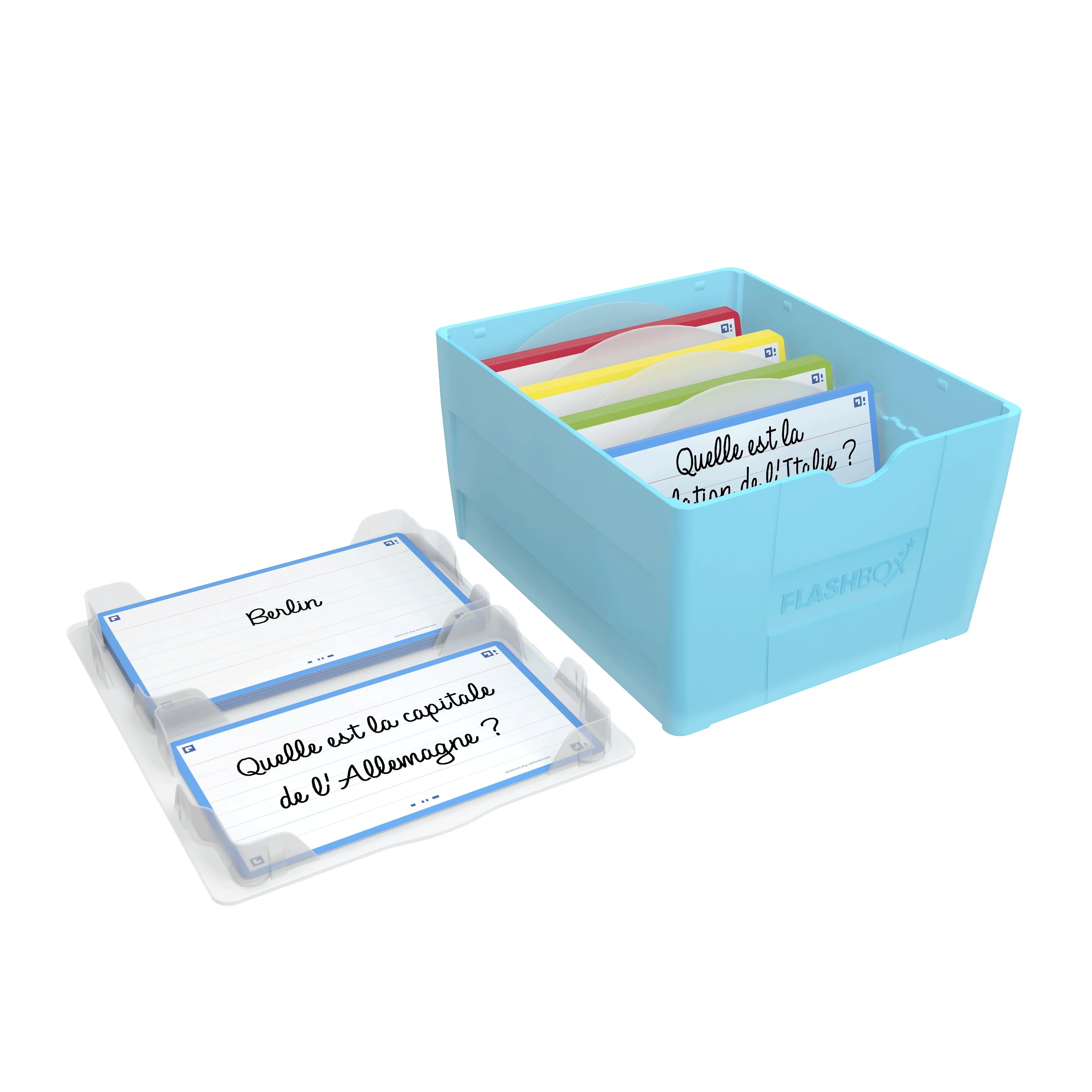 Oxford Flashbox, Box zum Aufbewahren, Überarbeiten und Scannen von Karteikarten 2.0 (7,5 x 12,5 cm)