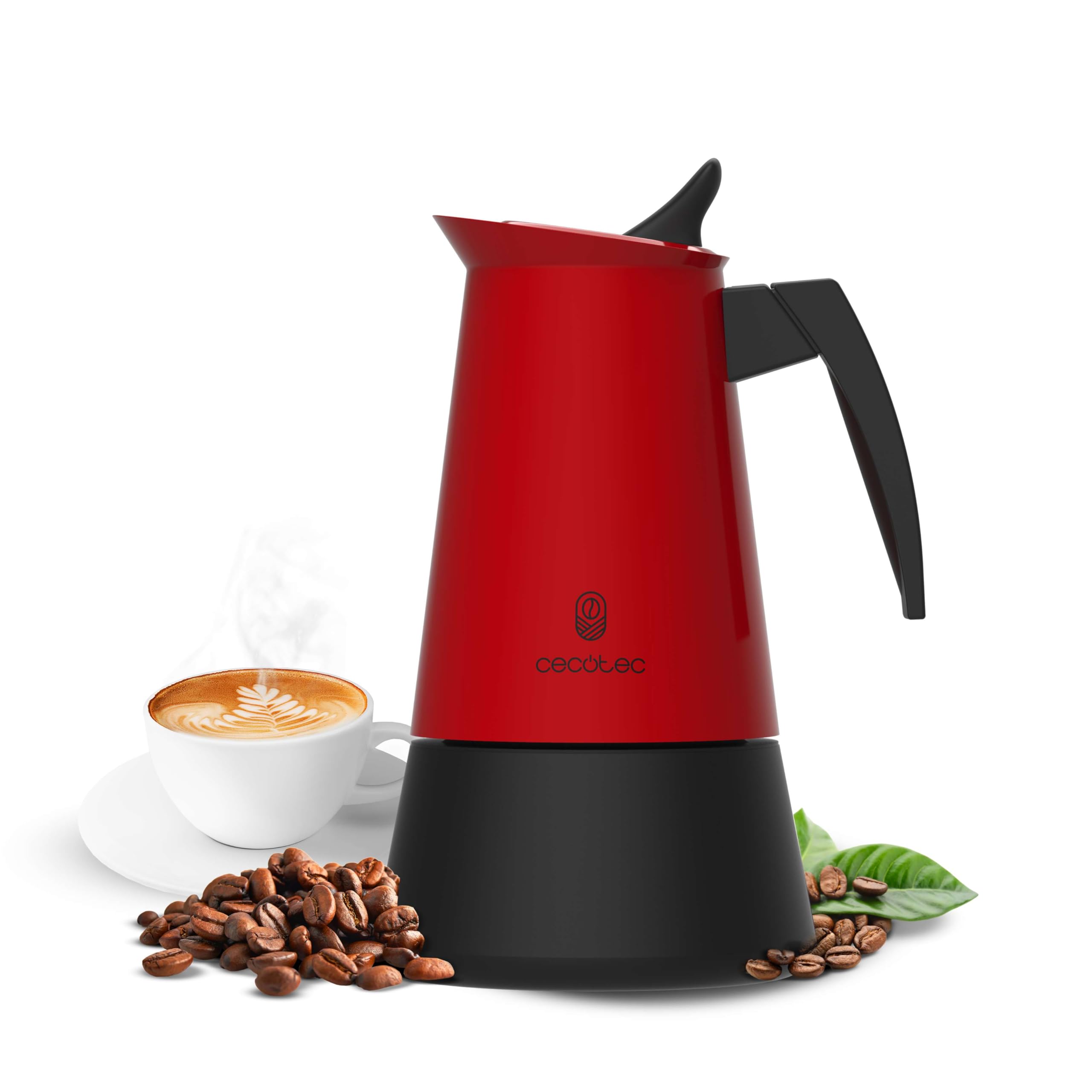 Cecotec Cafetera Italiana Piccolina 600 Green. 300ml, 6 Tazas de Café, Acero Inoxidable, Apta Todas Superficies, Filtro Premium, Válvula Seguridad, Mango Termorresistente, Diseño Elegante — view 24