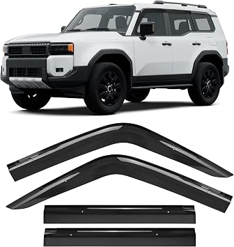 Rain Guards Fit for Toyota Land Cruiser 250 2024-2026, 4PCS Acrylic Tape-On