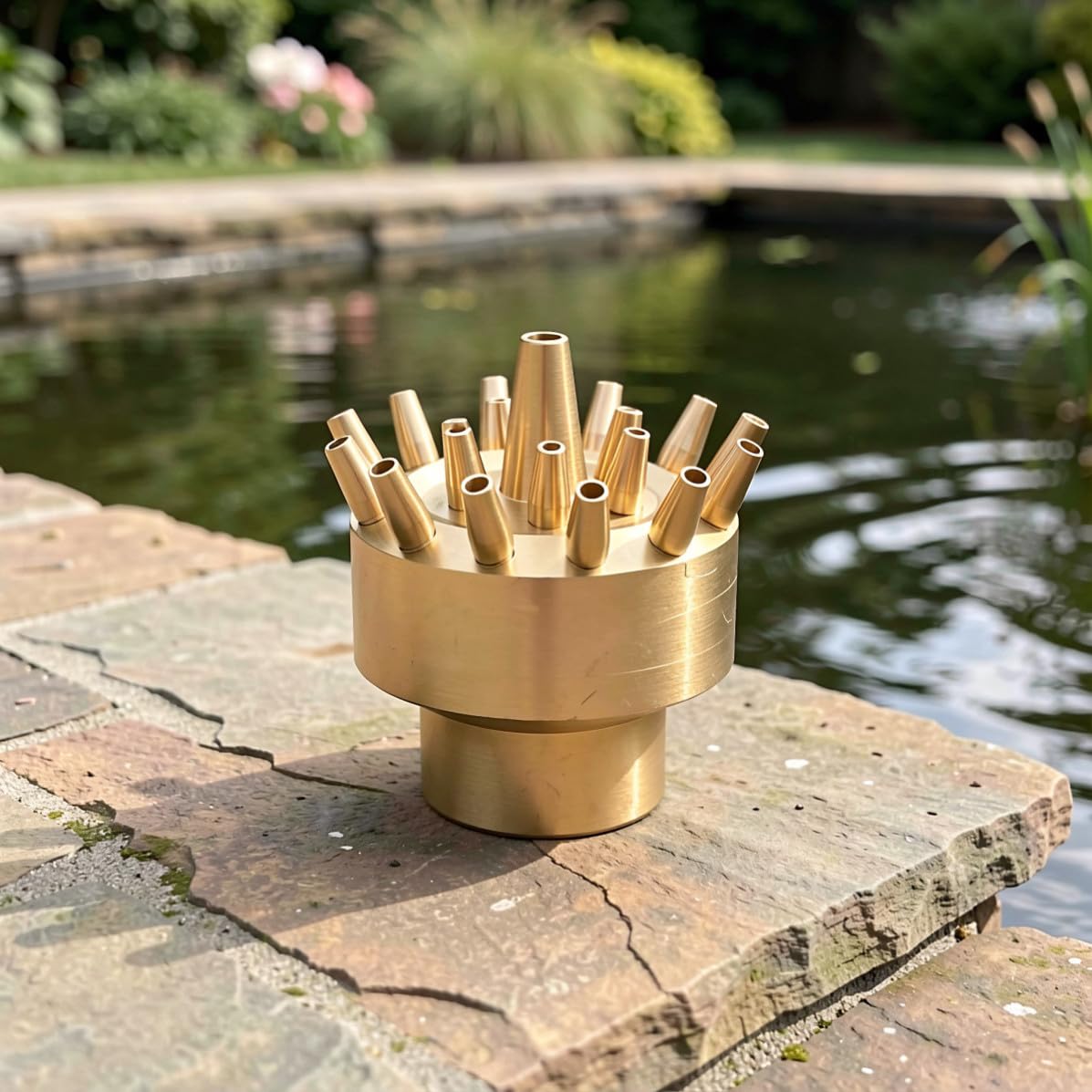 Ugello Fontana da Giardino Multiplo 1,5 Pollici in Ottone