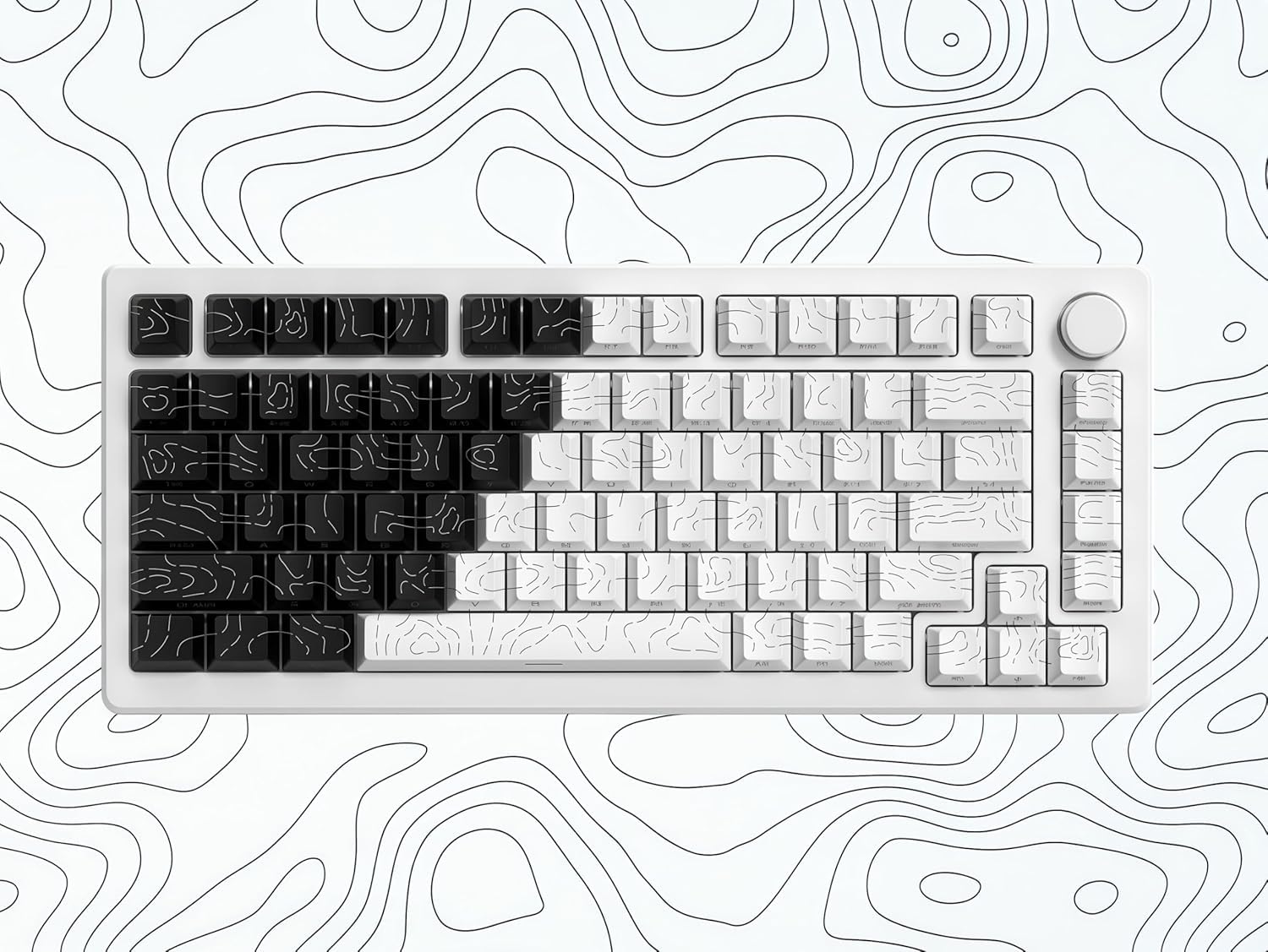 キーキャップ 132キー 等高線キーキャップ 4.0 透過型 チェリープロファイルキーキャップセット 61/64/66/68/71/75/84/87メカニカルキーボード用 サイド彫刻