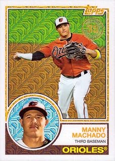 2018 Topps 1983 Design Chrome Silver Refractor #9 Manny Machado Baseball Card