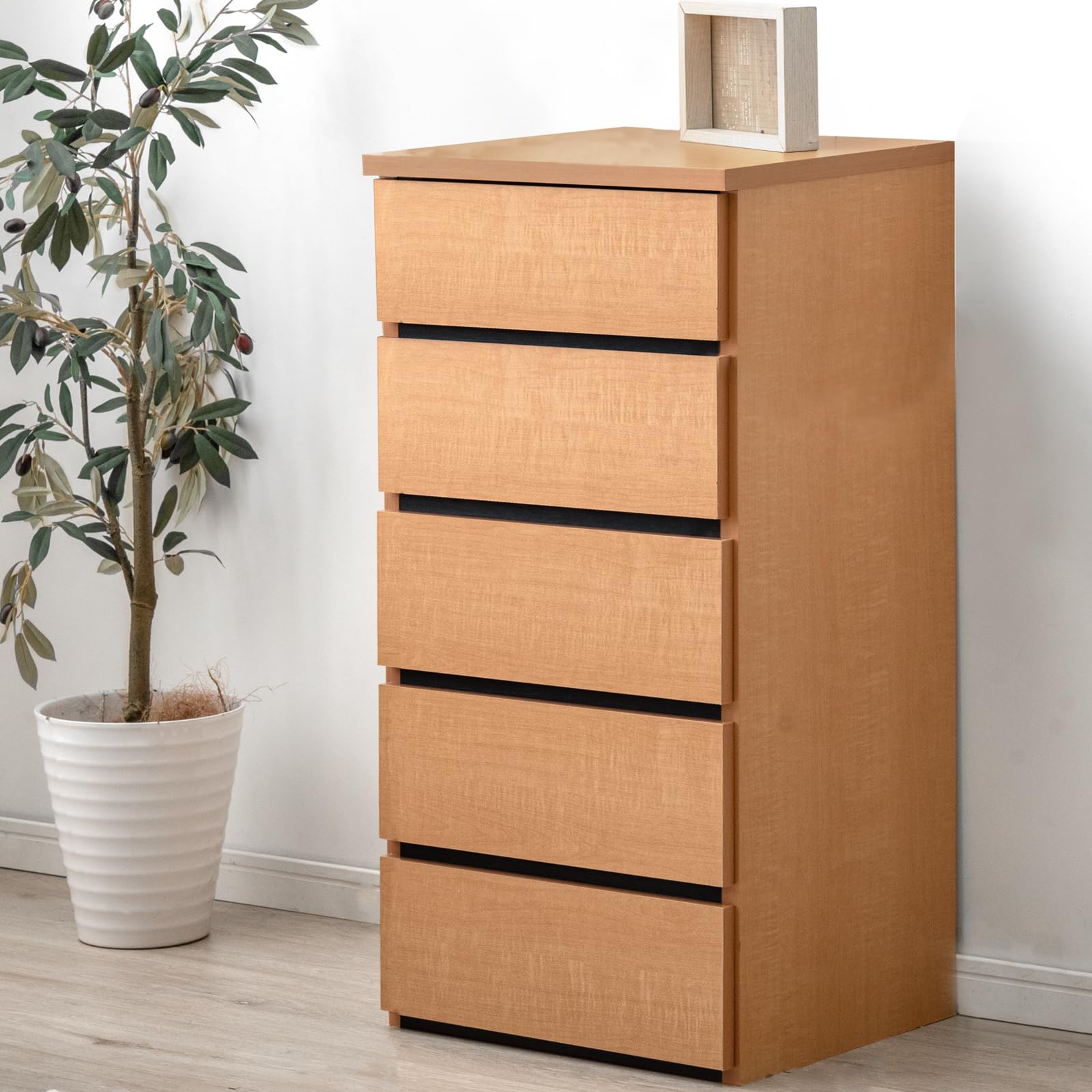 Amazon｜タンスのゲン チェスト 完成品 幅40cm 5段 国産 大川家具 木製 