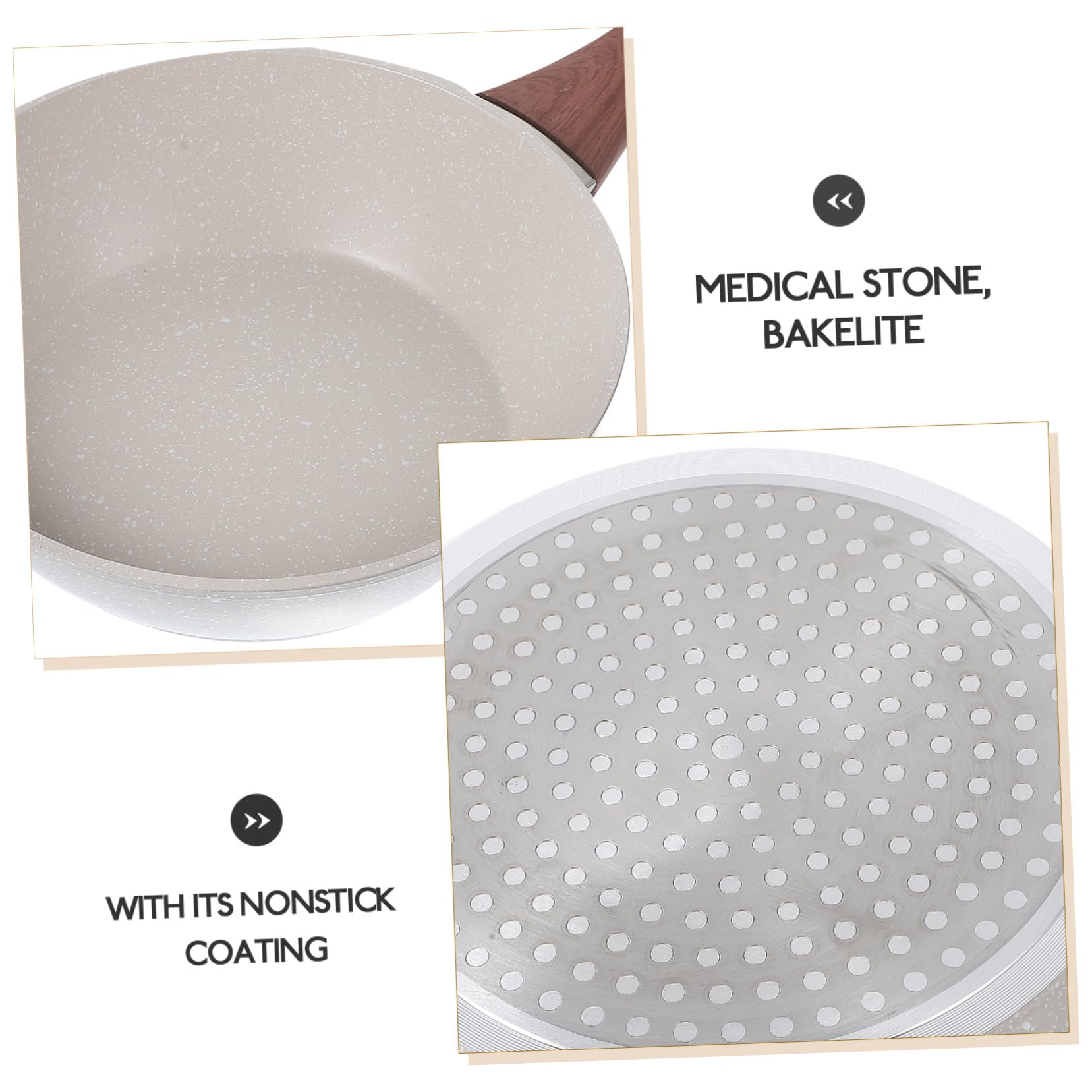 Cabilock Sartén Antiadherente de Piedra Medicinal Plancha para Huevos Sartén Antiadherente para Desayuno