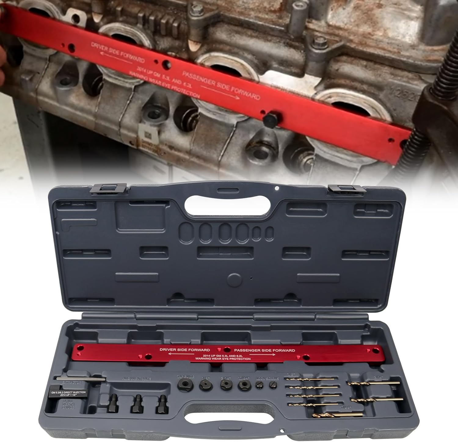 RULLINE 71650 Exhaust Manifold Template Compatible with GM Ecotec3 5.3L & 6.2L Factory Precision Drilling Tool for Enhanced Performance