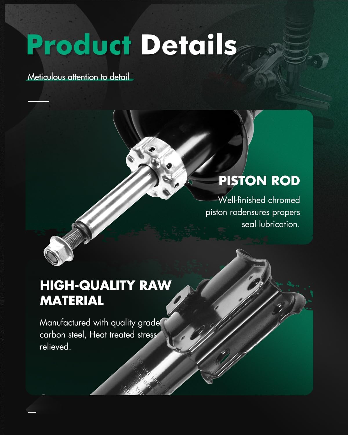 SCITOO 4pcs Front Rear Shock Absorbers Fit for Subaru forester 2006-2008 Auto Suspension Assembly Replacement