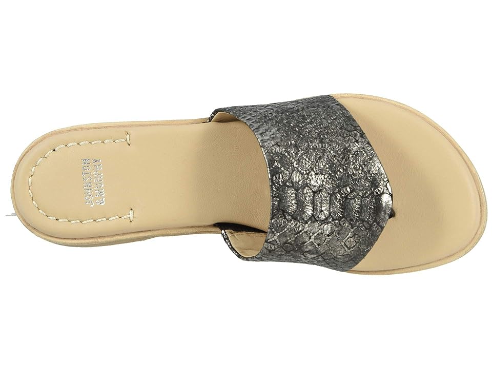

Johnston & Murphy Raney (Black Metallic Snake-Print Italian Leather) Women's Sandals