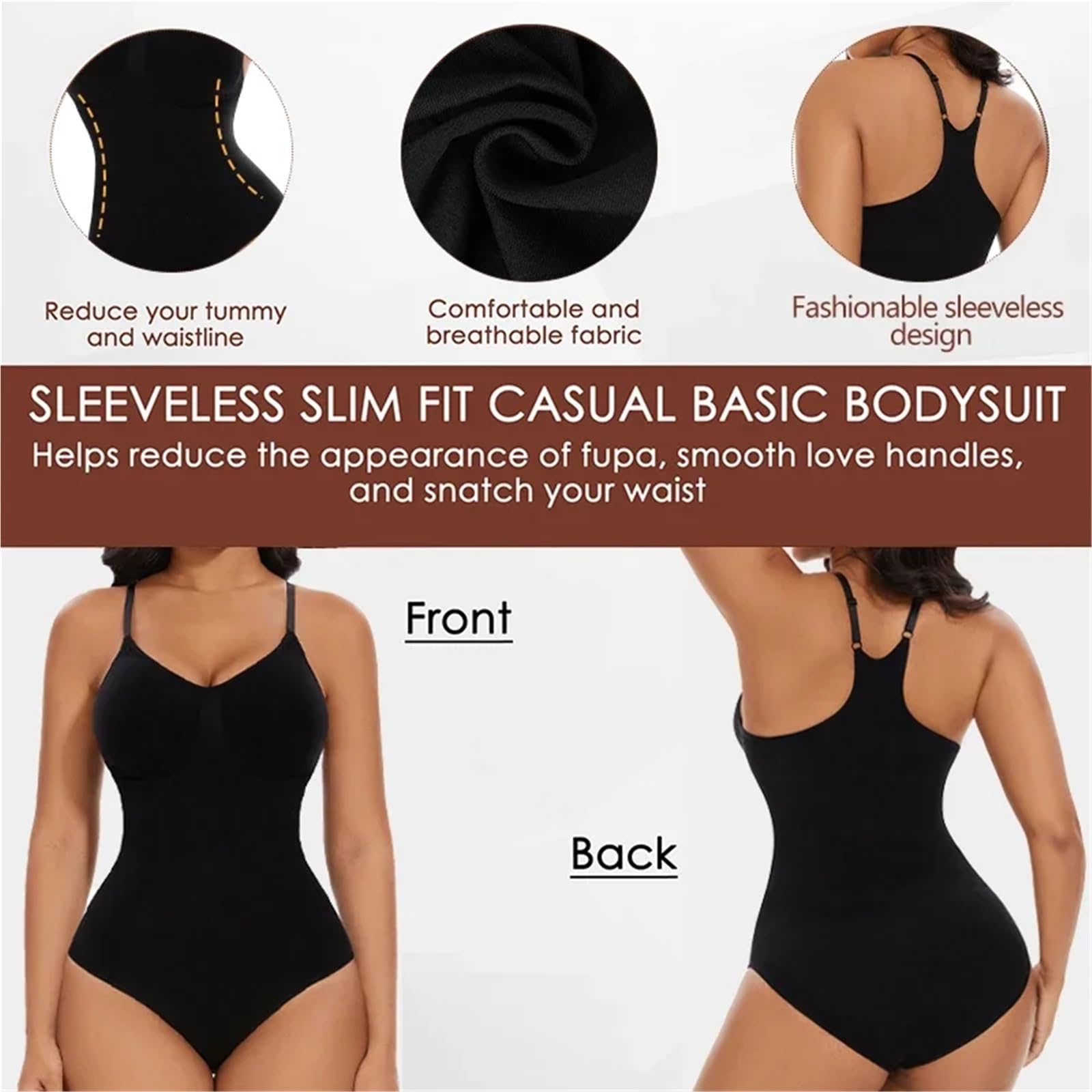 Shapewear Donna Body modellante senza cuciture da donna, canotta con schiena incrociata, controllo della pancia, sollevatore di glutei, body shaper, intimo snellente