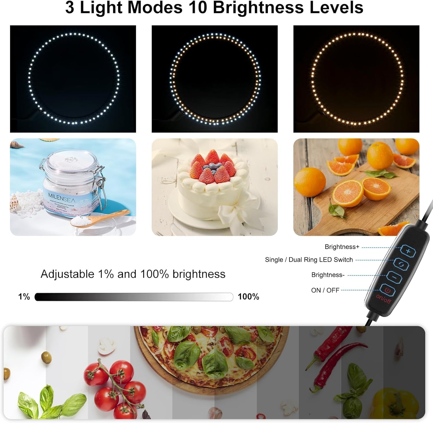 OBEST Boîte à lumière Photographie 40 * 40 * 40cm Cabine Photo Portable, Kit Tente de Prise de Vue avec 160 Lampes LED dimmables, Interface Type-C, 6 Toiles de Fond
