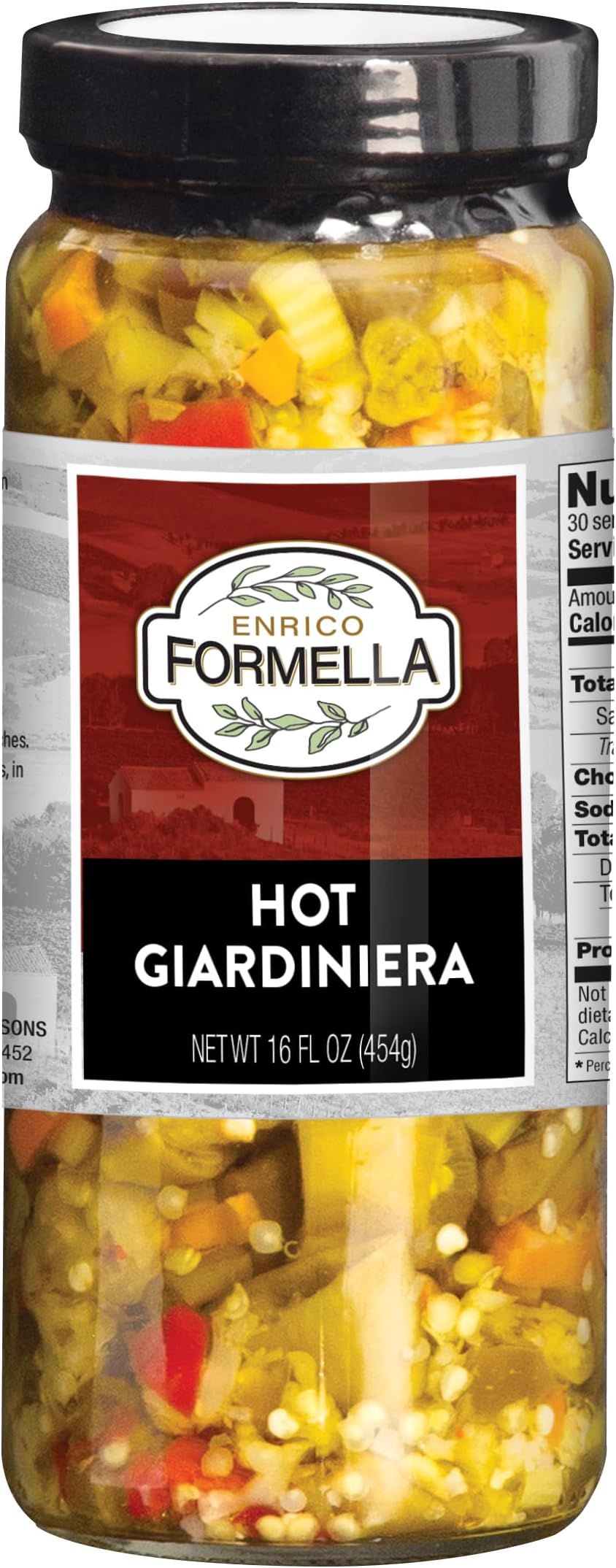 Enrico Formella | Hot Giardiniera | Italian - Chicago Style Hot Pickled Vegetables 16oz.